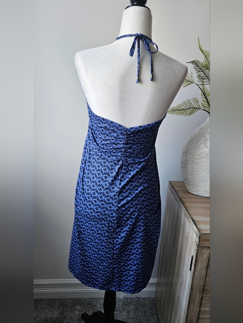 Eddie Bauer Blue Patterned Dress - Picture 5 of 9